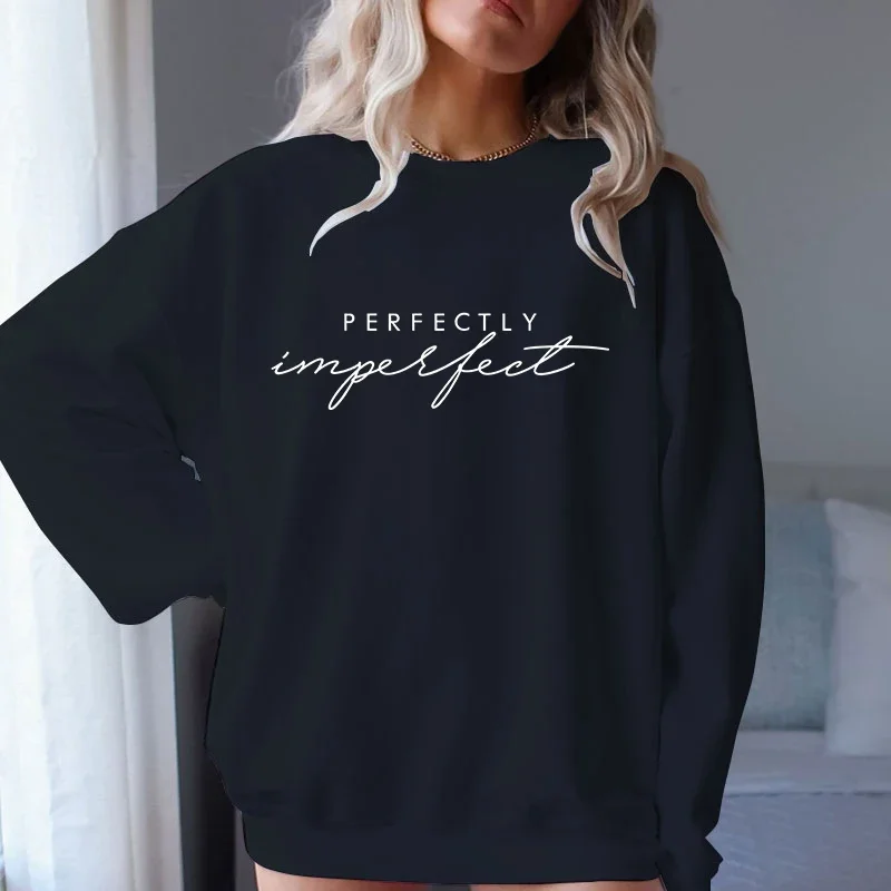 (A+Quality)Perfectly Imperfect Pullovers Tops Long Sleeves personality Hip Hop Pullovers for Men and Women