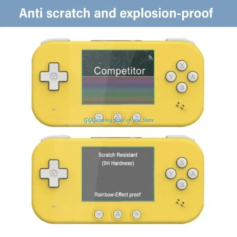 

H9EB Portable 9H Tempered Glass Screen Protector Suitable for Trimui Handheld Gaming Console Antiscratch High Definition Film