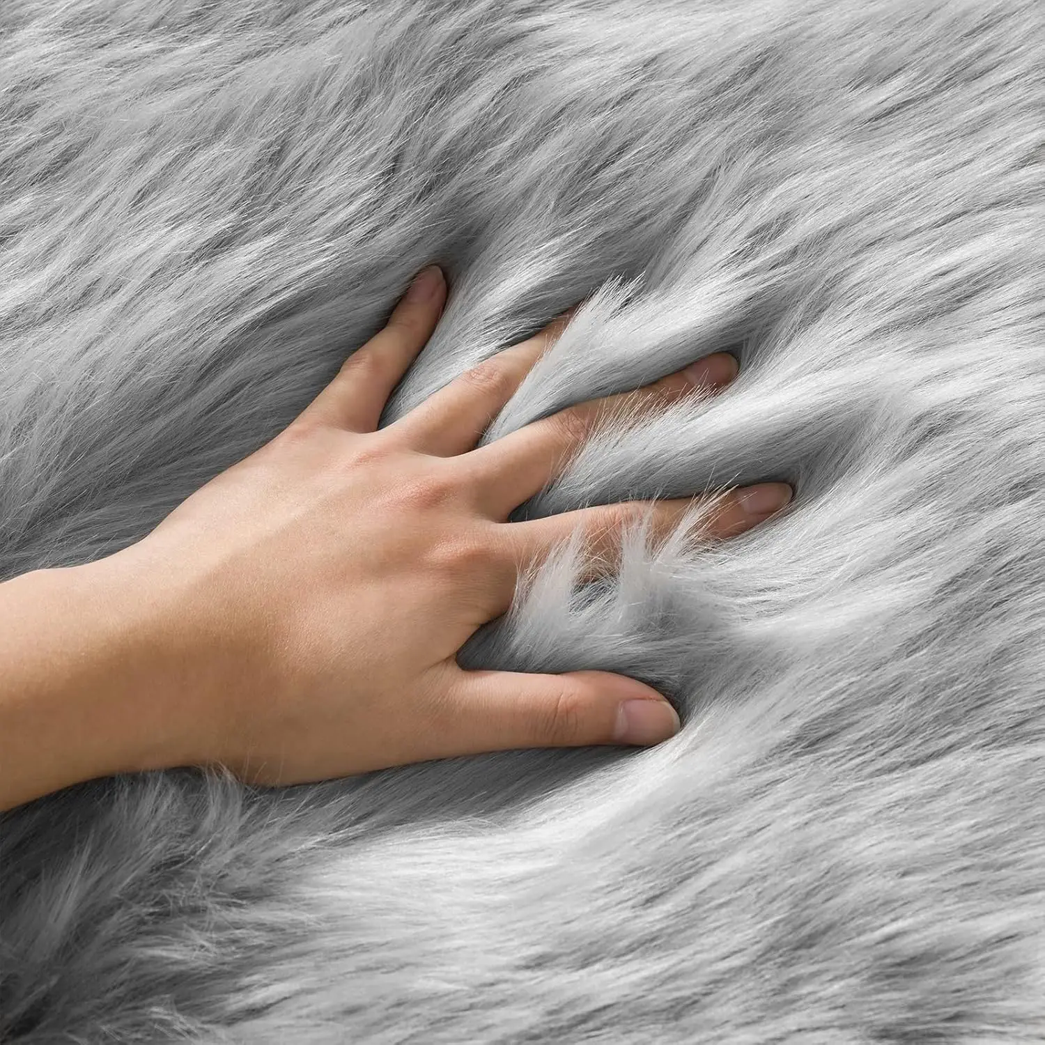 

Пушистый ковер Ciicool, серый коврик из искусственного меха для спальни, гостиной, толстый пушистый ковер Shag, пушистый детский коврик, плюшевый напольный коврик в помещении