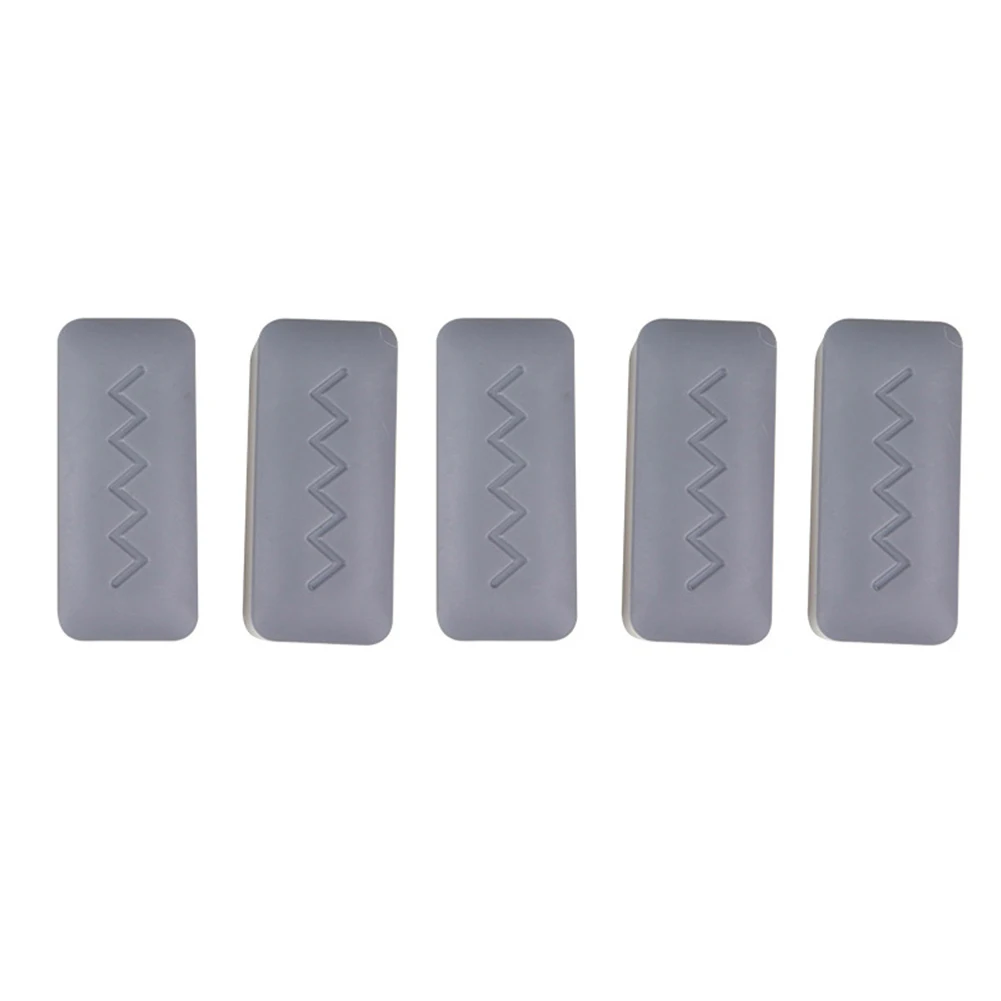 Toilet Seat Bumper Pads 5 PCS Gray for Bidet Mounting Strong Mastic Backing ABS TPE Silicone 5x5x5cm Dimensions