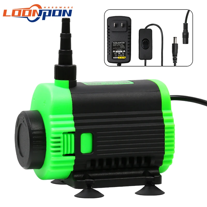 Imagem -02 - Bomba Submersível Ultra-silenciosa Mini Brushless Motor Bomba de Água para Filtro Fish Pond Aquário Tanque Fonte dc 12v 30w