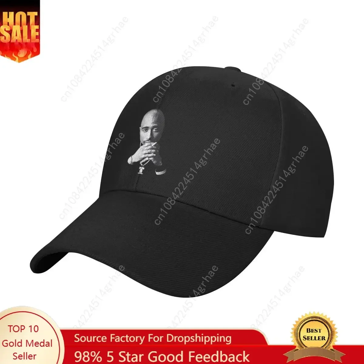 

2Pac Face Tupac Shakur 2 Pac Rapper A Durable for All Seasons Men's Hats Caps For Men Cap Man Summer