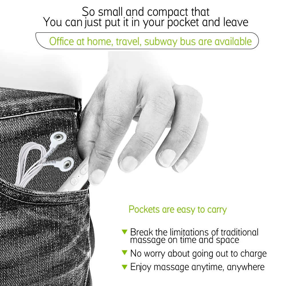 جهاز تدليك محمول صغير عشرات الهاتف متصل بالهاتف المحمول التحكم في نبض الجسم الاسترخاء مدلك الرقبة EMS محفز العضلات