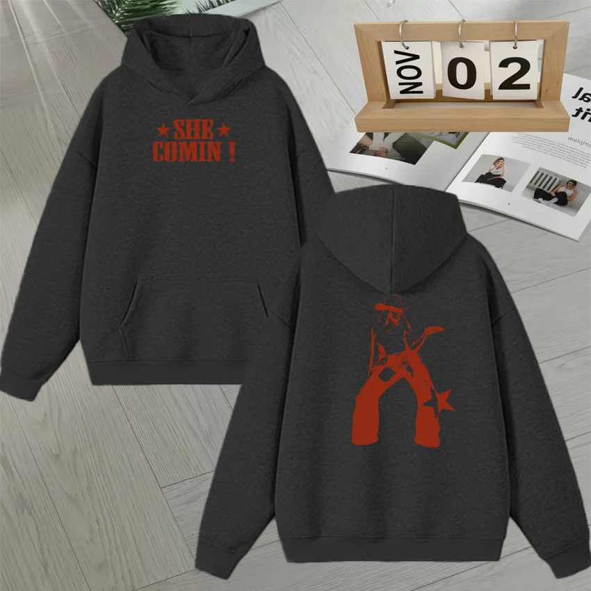 Hot Singer Beyonce Cowboy Carter Tour Double Sided Print Pullovers Long sleeve Men Women Fleece streetwear Loose Hoodies Unisex