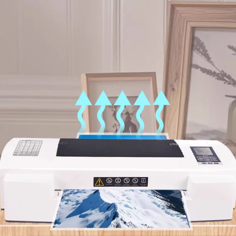 

A3 Six Roller Laminator Machine Hot & Cold 12-Speed Adjustment Document Laminator for Office & Home Use