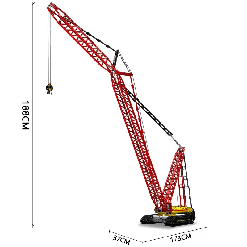 MOLD KING 17015 การวิเคราะห์รถรถก่อสร้างของเล่นสําหรับผู้ใหญ่ Crawler Crane Building Blocks MOC อิฐเด็กของขวัญวันเกิด