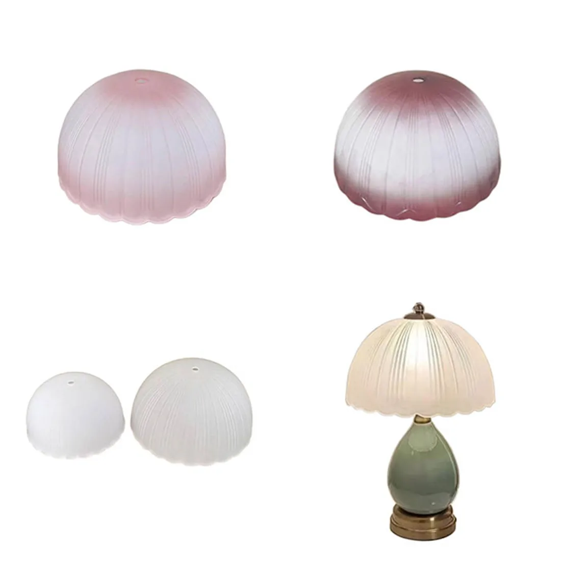 

D20 см или D25 см абажур для чаши 12 мм, сменный стеклянный абажур, матовый коричневый цвет E27 DIY абажур для настольной подставки, светильники