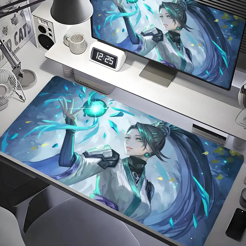 hot game Sage Valorant Mouse Pad Desk Mouse Pad Cute HD Desk Pad Extended Gaming Keyboard Mats Large 100x50cm XXL Gamer Mousepad