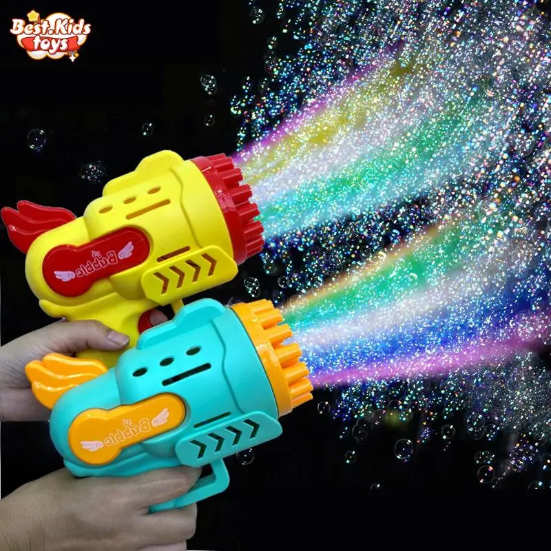 

Children 23 29 Hole Electric Bubble Gun Machine Luminous Bubble Maker Kids Toy Gift Outdoor Wedding Party Automatic Soap Machine