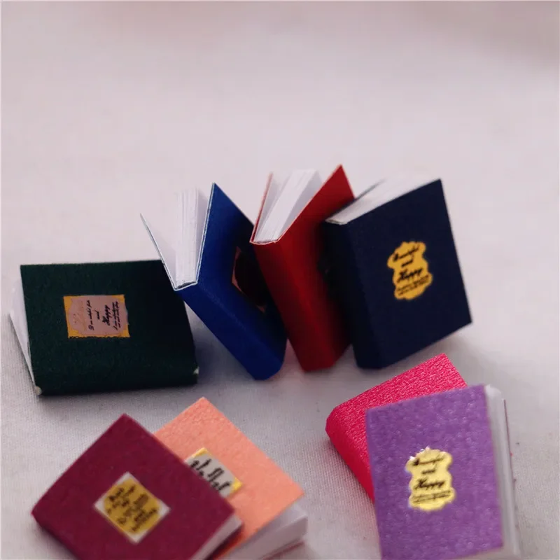 4pcs Dollhouse Mini Pocket Classical Color Books Miniature Items Notebooks 1/12 BJD Dolls House Accessories Photography Props