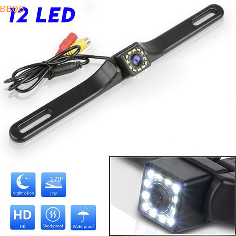  1Pcs Waterproof 170° HD Car RearView Reverse Backup Camera License Plate Night Vision 
