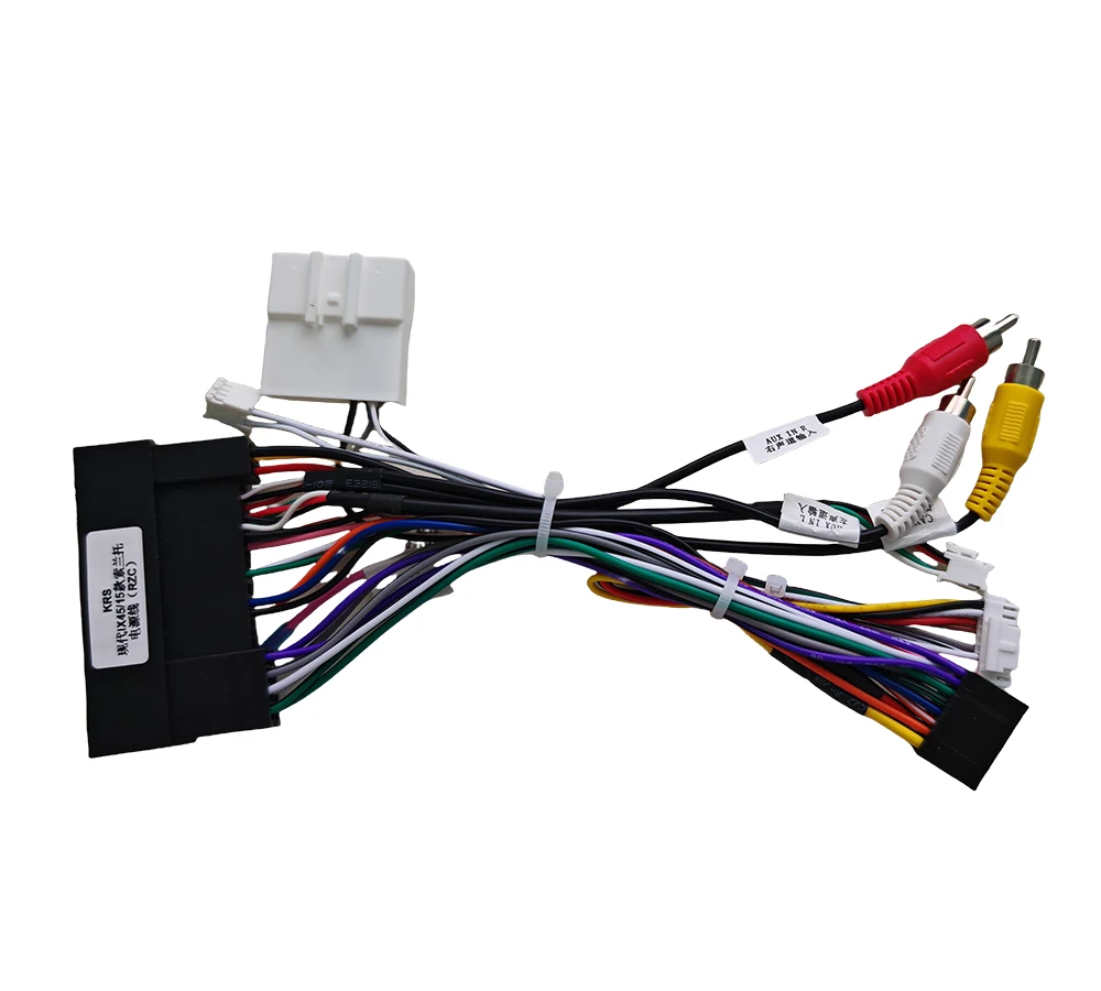 Stereo mobil 16Pin Power Wiring Harness dengan Canbus dukungan USB asli untuk Hyundai Elantra/SantaFe/IX45/K3/Sportage/Sorento