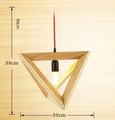 TechHPPendant Lights Wood Lamp Loft Vintage Lamp Restaurant Bedroom Diningroom Pendant Lamp Without