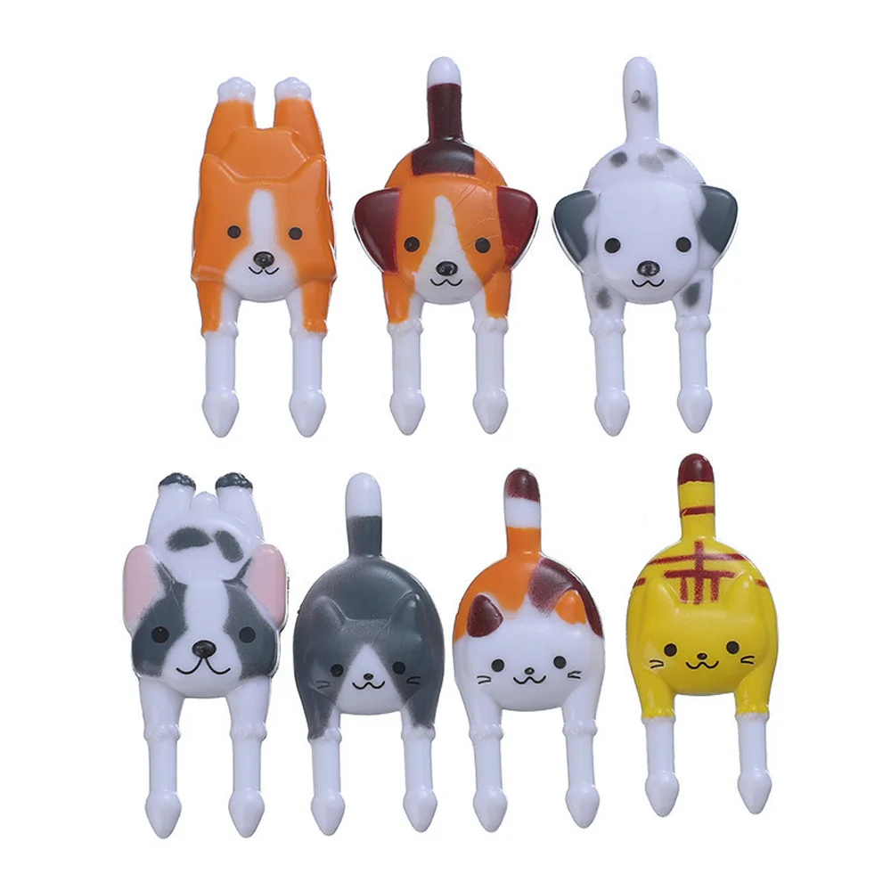 Animal Cute Cake Party Decor For  Children Snack Fruit Fork Dessert Stick Tableware Food Pick