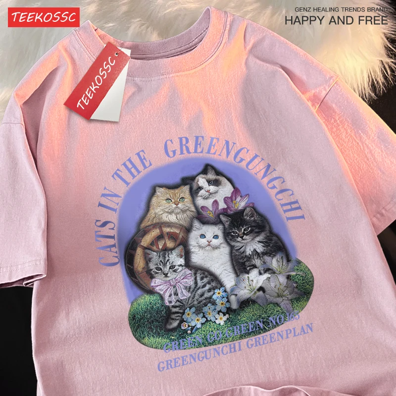 Camisetas de algodón callejero para mujer, ropa de calle con estampado de oso de peluche, cosas buenas, ropa femenina de tendencia de gran tamaño suave y transpirable