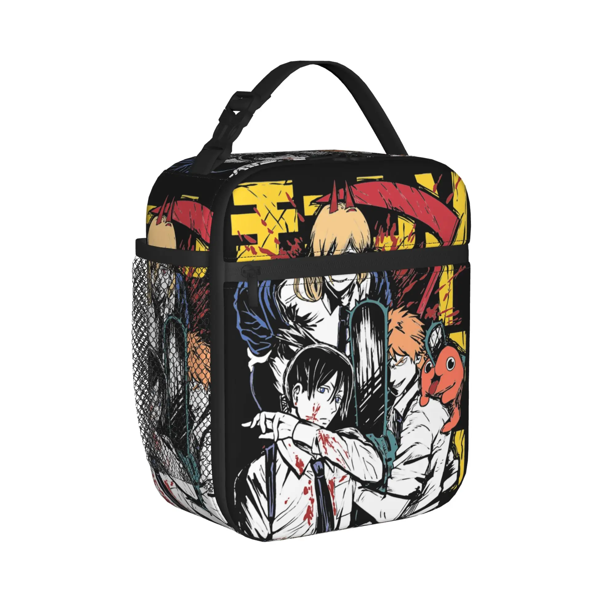 C-Chainsaws Man Anime Insulated Lunch Bags Thermal Bag Reusable,Lunch Container Monster Portable Lunch Box Tote Food Handbags