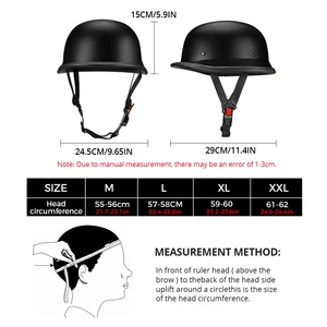 الرجعية دراجة نارية خوذة سكوتر خمر نصف صدمة الوجه أعلى 6 مبيعات خوذة الصين - No3