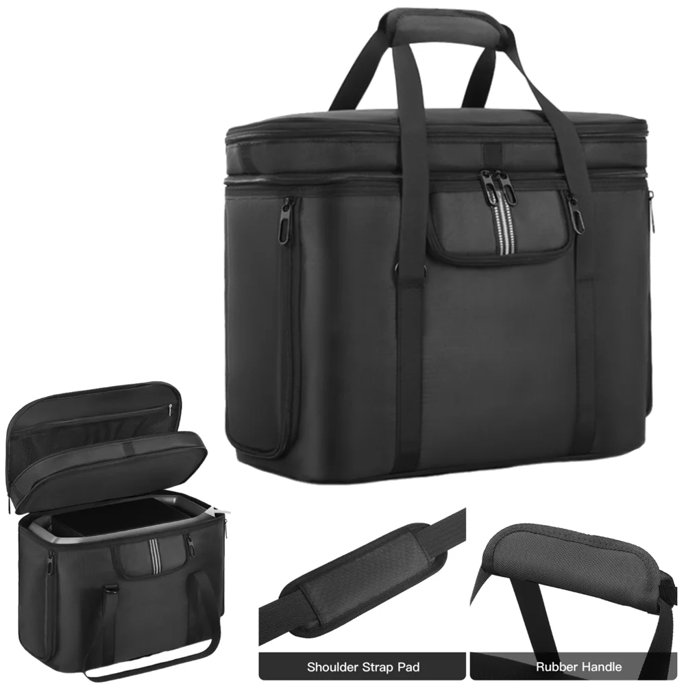 حقيبة حمل محطة طاقة محمولة حقيبة تخزين مقاومة للماء مضادة للسقوط مع حزام كتف ومقبض لـ Ecoflow Delta 3 Plus #2