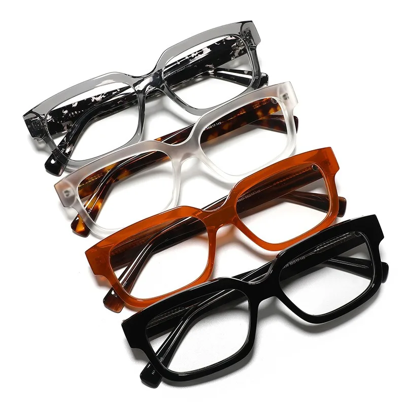 Classic Retro Men's Optical Glasses Frame Women's Vintage High Quality Acetate+TR90 Frame Clear Lens Glasses Frames