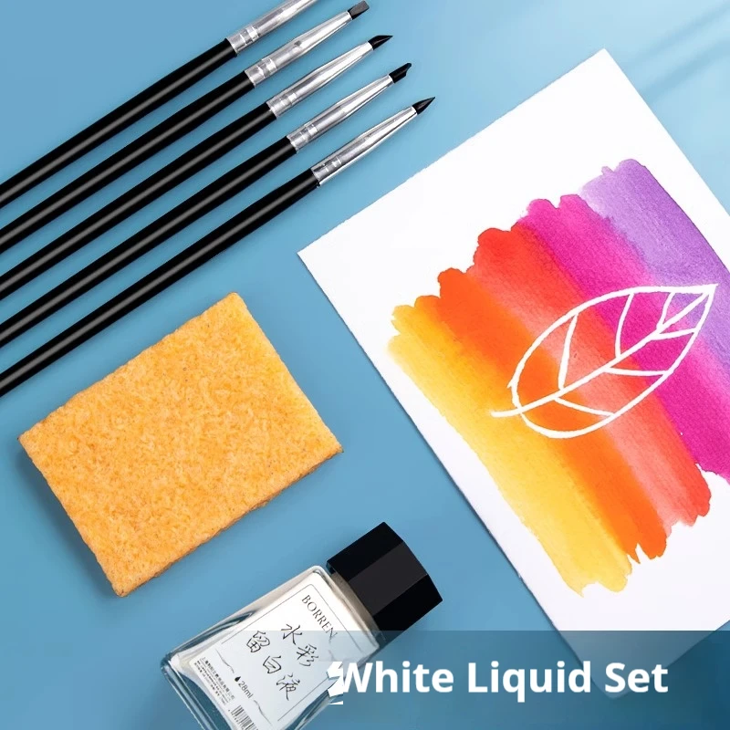 28ml Watercolor Masking Liquid White Glue Rubber Eraser Hand-painted Watercolor Gouache Painting Covering Liquid Art Supplies