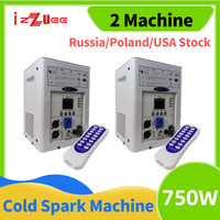 2pcs 750W Cold Sparkler Machine or Flightcase Ti Powder Clear Firework Dmx Remote 750w Spark Fountain Sparkular Machine Stag