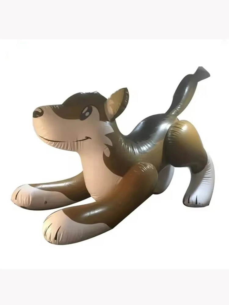 Juguete de la historieta del pvc sellado del aire del modelo del lobo inflable lindo personalizado para la publicidad al aire libre