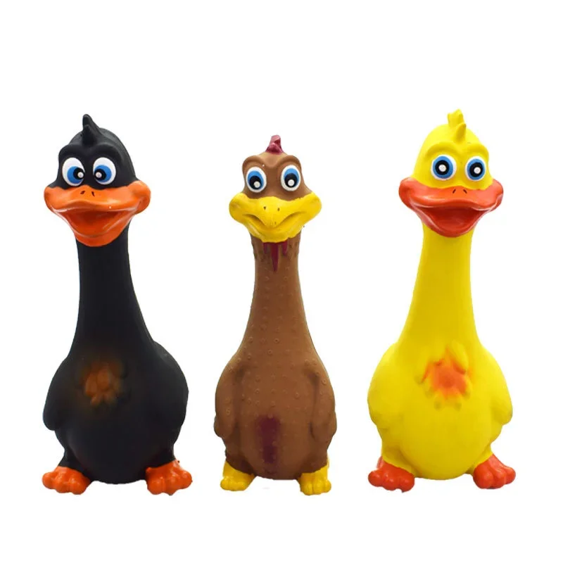 

Wholesale Halloween Rubber Durable Dog Chewing Screaming Chicken Duck Pet Toys Grinding Teeth Latex Dog Toys