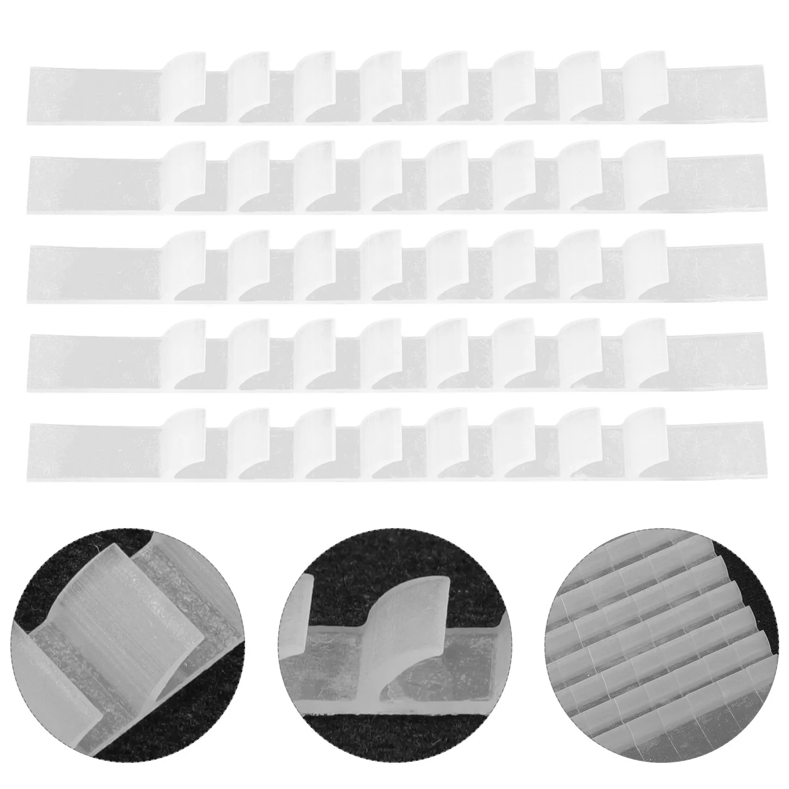 

100Pcs Silicone Hanger Grips Non-Slip Strips Anti-Skid Clothes Hanger Accessory Adhesive Strips for Wardrobe Home Supplies