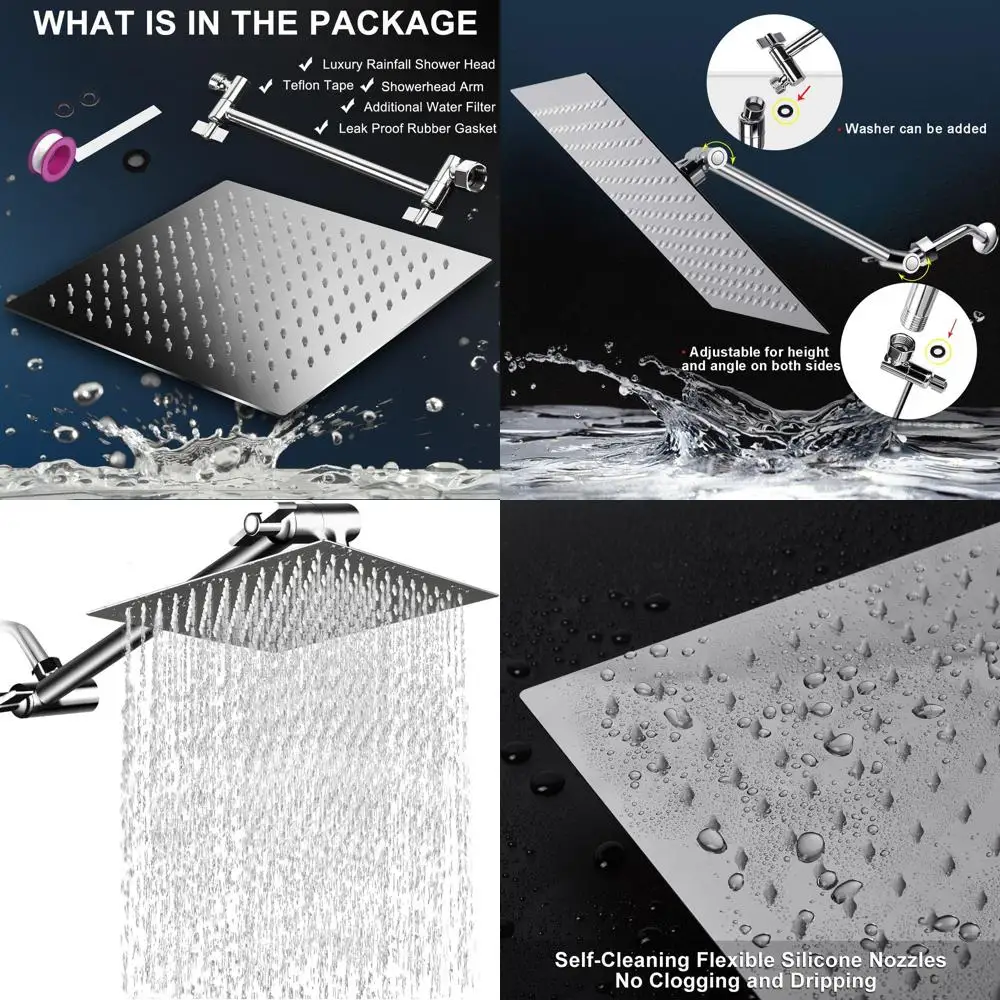 

11-Inch Arm High-Pressure 12-Inch Shower Head