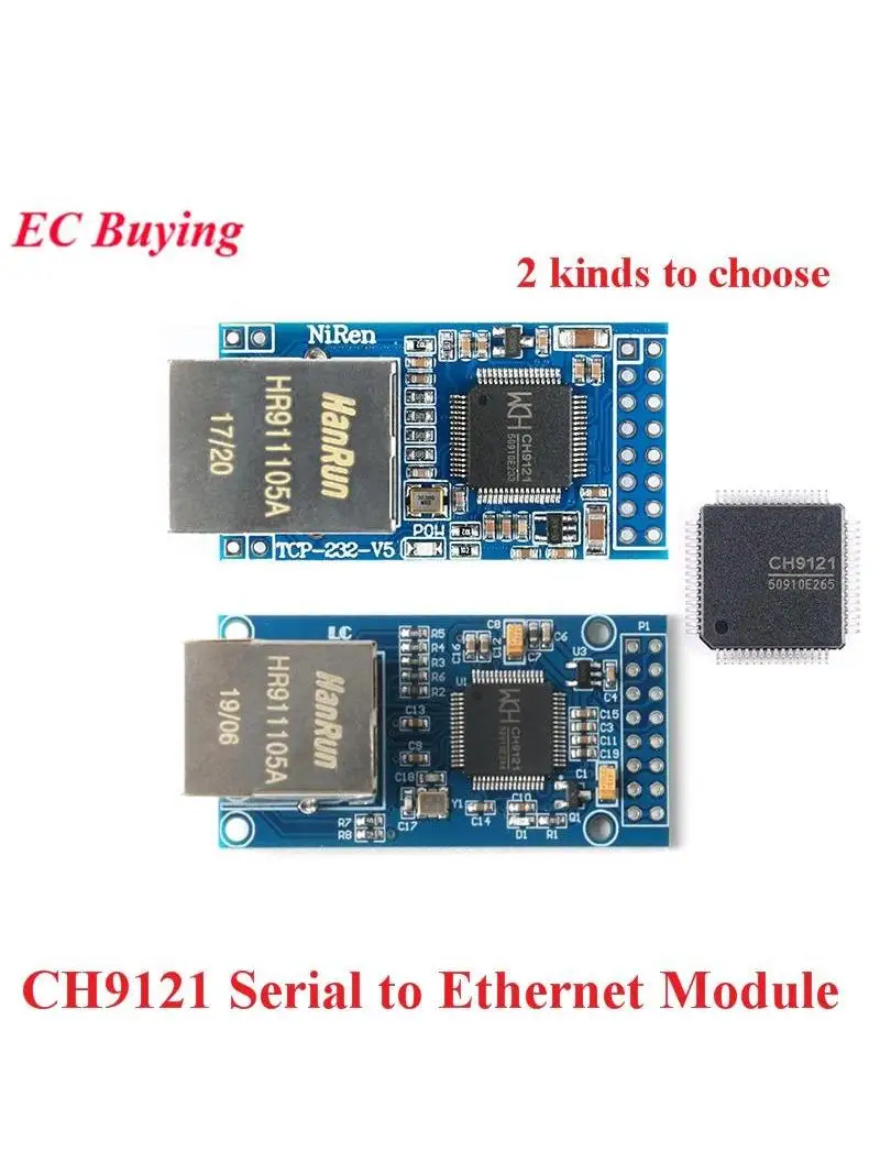 1-5 szt. CH9121 Moduł konwertera szeregowego na sieć Ethernet RJ45 Mikrokontroler Klasy Przemysłowej SCM Sieciowy STM32 UART — zdjęcie 2