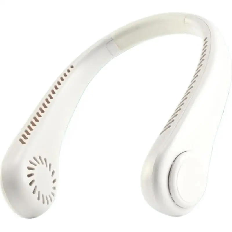 Tragbarer blattloser Nackenventilator, 5000 mAh, wiederaufladbarer persönlicher Kühlventilator, 5-Gang, leiser, tragbarer Ventilator für Reisen, Sport, Outdoor
