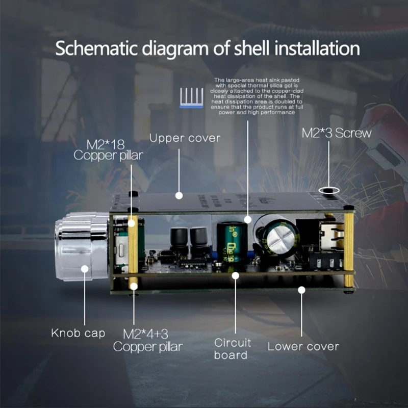 Placa amplificadora bluetooth 5.0, 100w + 100w de potência, compatível com bluetooth 5.0, 2.1 canais, classe d, áudio estéreo doméstico