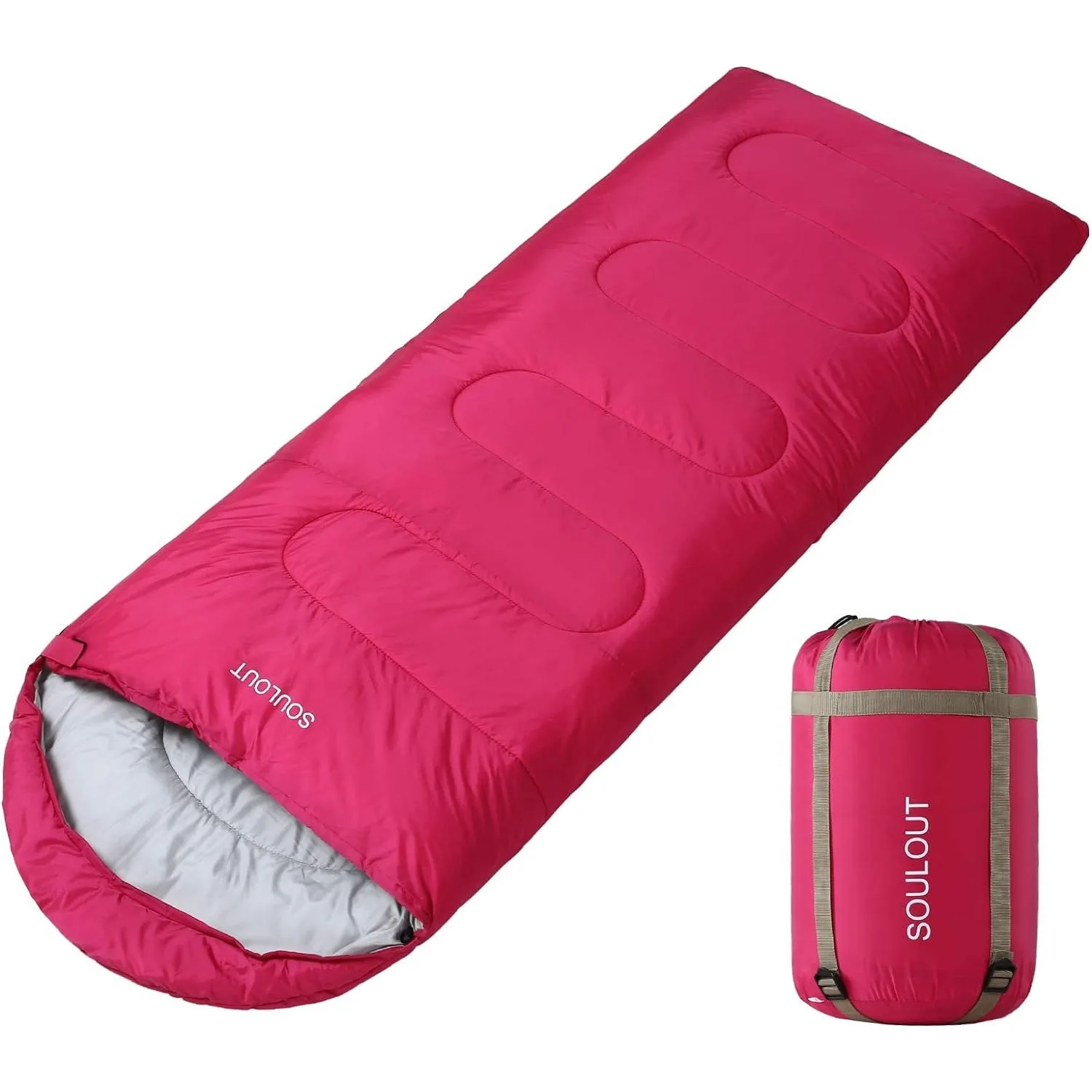 

Sleeping Bag,3-4 Seasons Warm Cold Weather Lightweight, Portable, Waterproof Sleeping Bag with Compression Sack for Adults