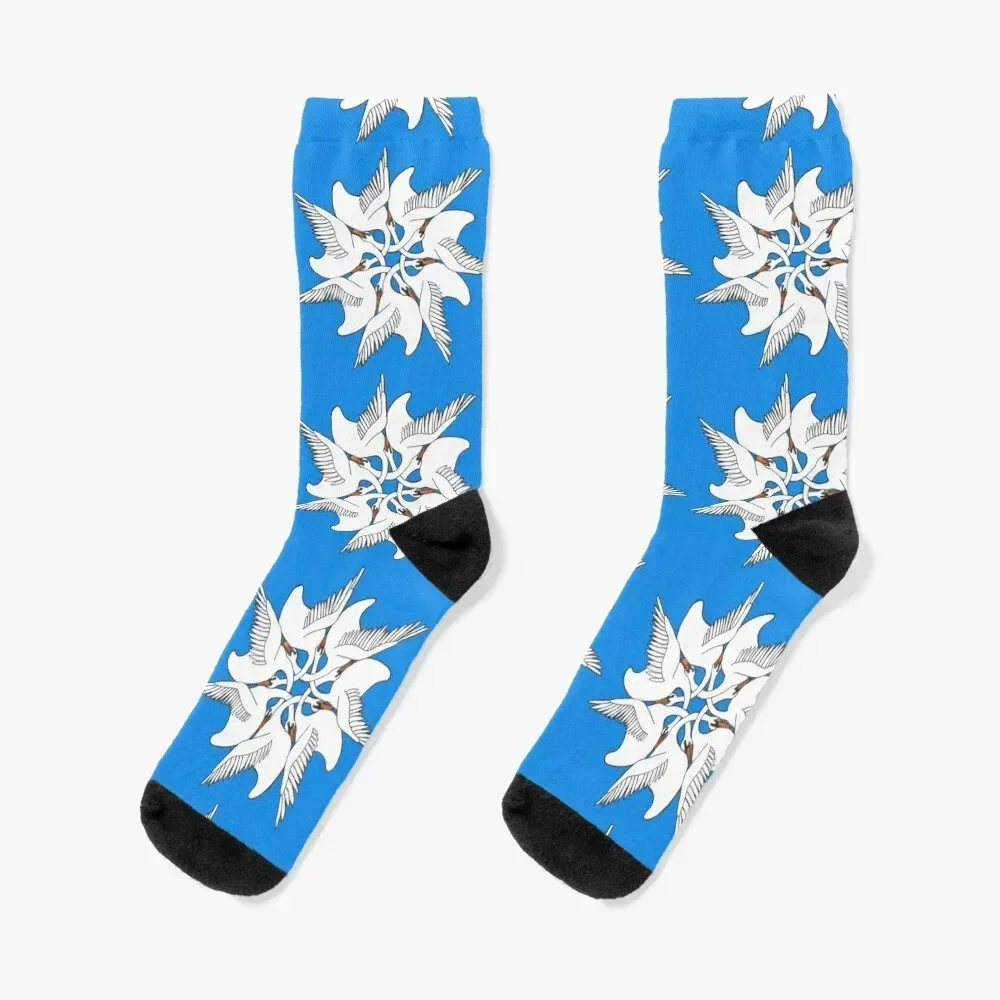 

Seven Swans A-Swimming (Synchronised Swimming) Socks floral cotton set Socks Men Women's