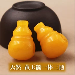 Natural Beeswax Canary Stone Nipple Tee Integrated Buddha Head Buddha Head Xingyue Bodhi Prayer Beads Jewelry Accessories Orname