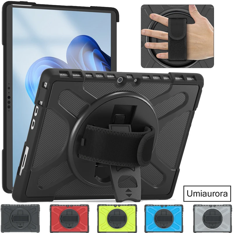 

Для Microsoft Surface Go 2 3 10,5 Pro 4 5 6 7 12,3 Pro 8/9/10/11 13-дюймовый вращающийся ремешок для планшета Чехол-подставка Защитный чехол
