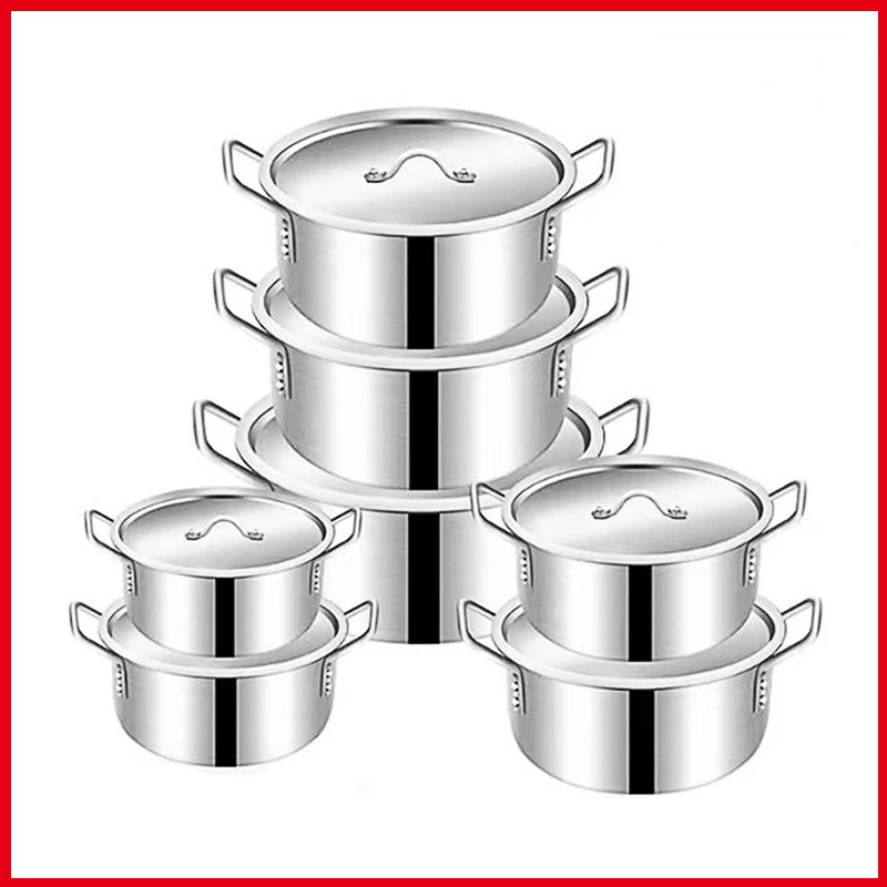 

Kitchen 16 to 28 CM Soup Pot Aluminum Utensils Suit 7 Pieces Factory Price Gifts kitchen gadgets and accessories