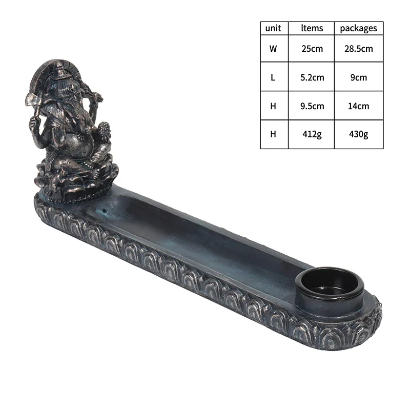 

Customized Elephant God Incense Holder Creative Egyptian Elephant Resin Crafts Backflow Incense Incense Holder Agarwood Incense