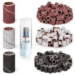 300pcs Nail Sanding Brands Set for Electric Manicure Machine Cuticle Remove Burr Nail Polishing Accessories Tool