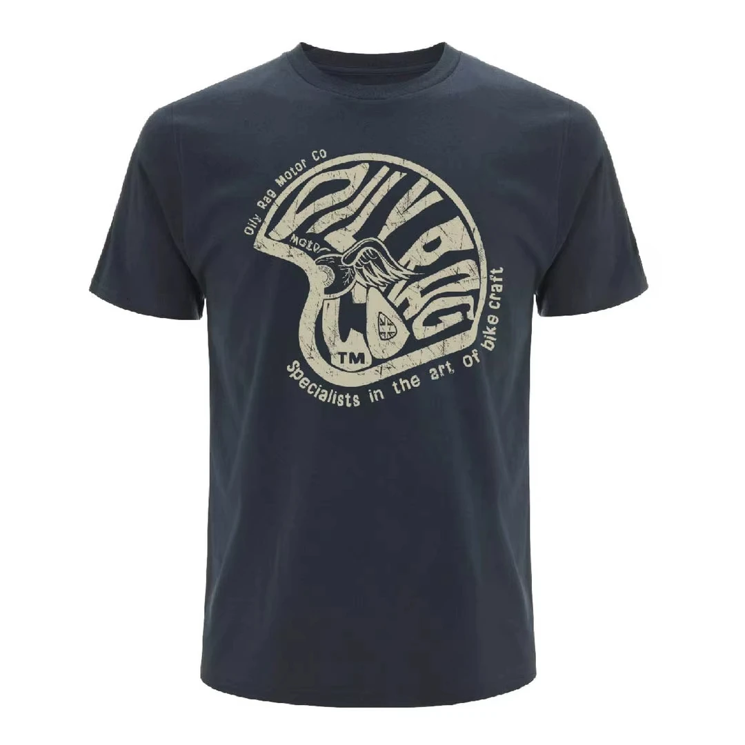 

2025 Summer Luxury Brand Graphic Printed Motorcycle T-shirt Men's and Women's Casual Short-sleeved Round Neck Cotton T-shirt