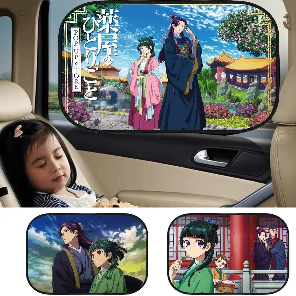 

Аниме «Дневники аптекартии», автомобильный солнцезащитный козырек, защита от ультрафиолета, электростатическая адсорбция, солнцезащитный козырек на окно автомобиля для универсальной автозанавески