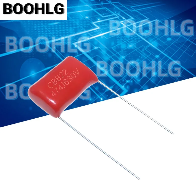 10pcs CBB22 Capacitance 630V474J 630V 474 0.47UF 470NF Pin Pitch P15mm P20mm