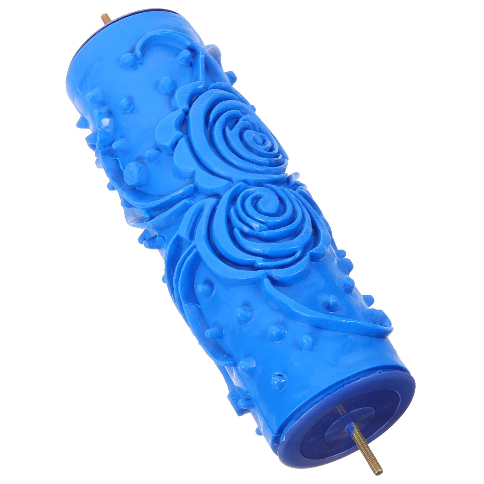

Pattern Roller Blue Flowers Wood Grain Textured Painting Rubber Glue Rollers Wall Decoration Tools Lightweight