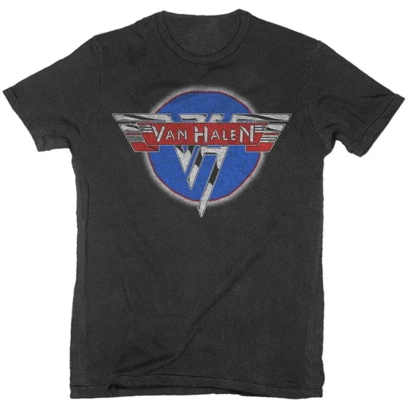 Van Halen Classic Wing Logo Print Cotton T-Shirt Hard Rock Streetwear Unisex Crew Neck Short Sleeve Tee