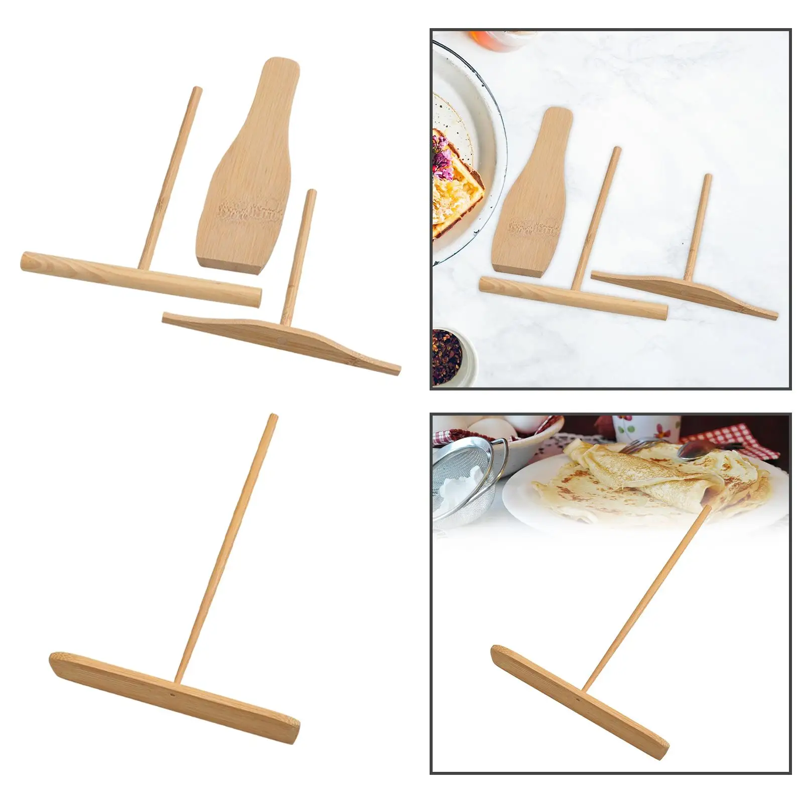 Pancake Fruit Rake Tool Egg Pie Scraper Portable Durable Cooking Utensils Pancake Maker Tool DIY Crepes Spreader for Household