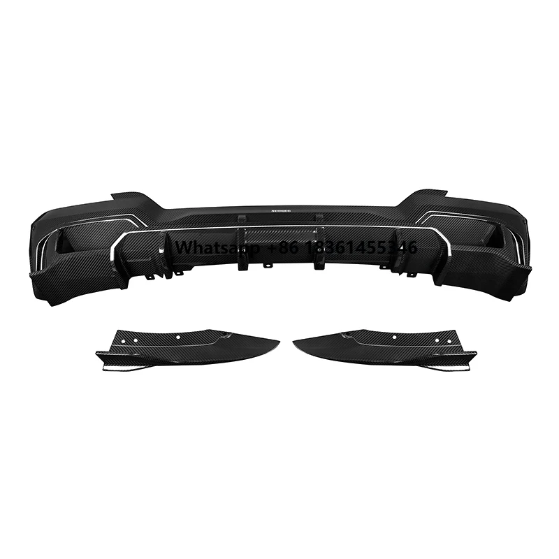 100% Dry Carbon Fiber Rear Diffuser Lip for  G08 BEV LCI IX3 2022+ Electric Car 3 PCS SQ Style Rear Diffuser Body Kit