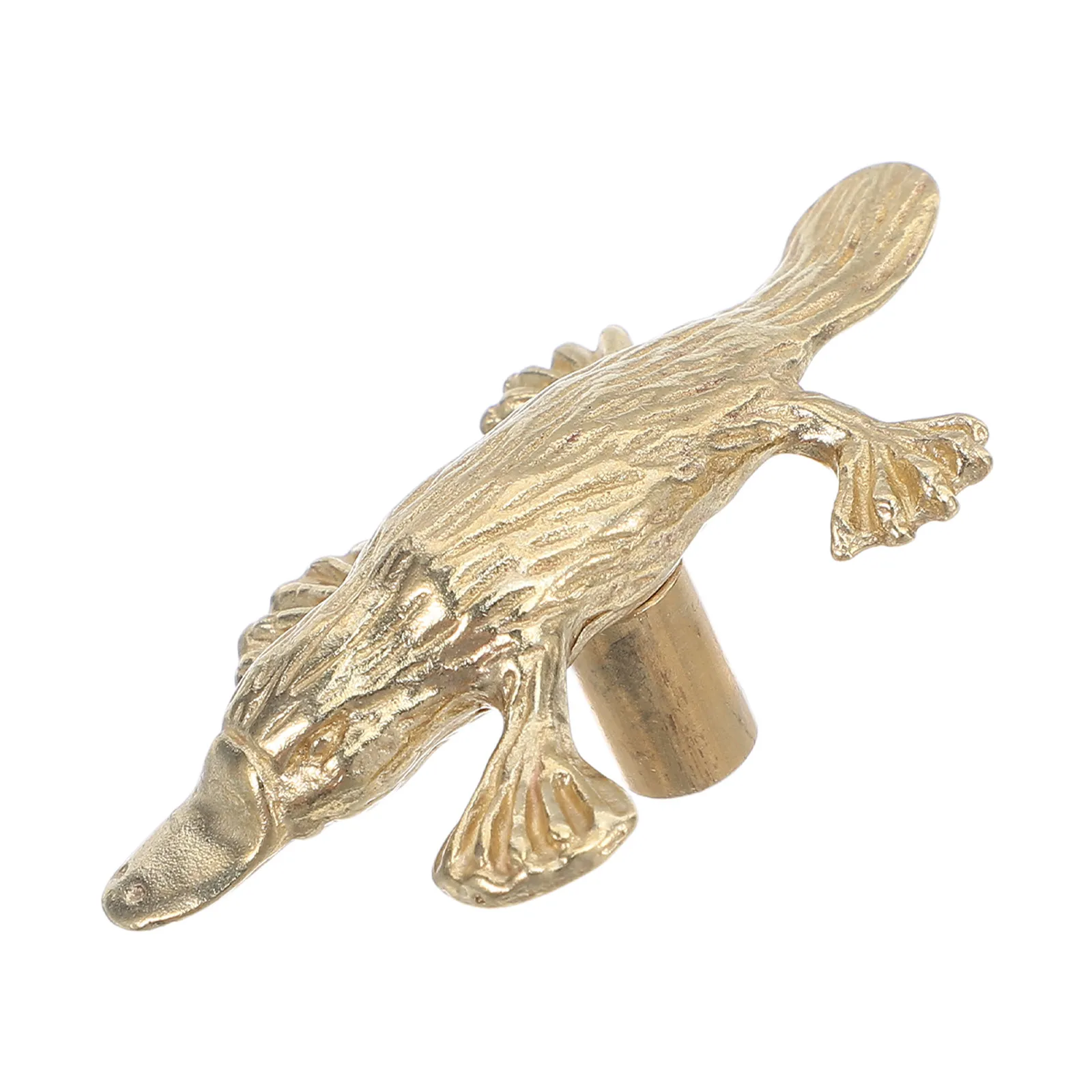 Duckbill Animal Drawer Handle Brushed Gold Single Hole Vintage Cabinet Pull Kitchen Wardrobe Hardware Gold Cabinet Pull