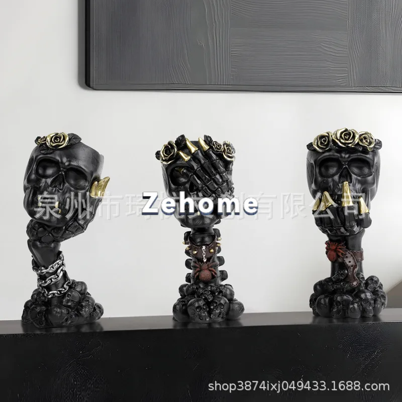 The new vase does not listen, does not look, does not say hand support skeleton creative home desktop decorative art flower