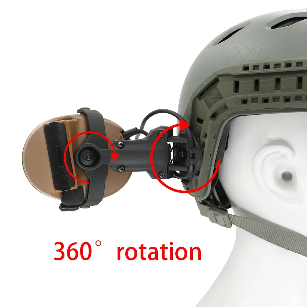 COMTAC II Helmet ARC Rail Bracket Version Tactical Headset Hearing Protection Shooting Headphone Noise Reduction Airsoft Headset