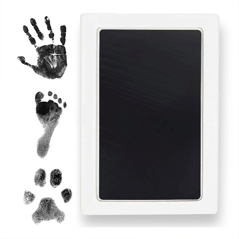 Newborn Baby DIY Hand And Footprint Kit Ink Pads Photo Frame Handprint pet souvenir safe cleaning cat and dog fingerprint pad